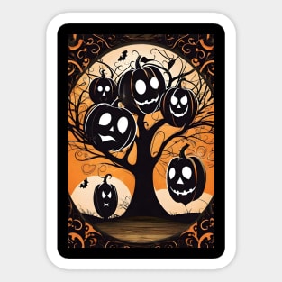 Spooky Halloween tree #2 Sticker